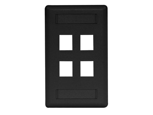 Bryant Plate Wall Flush 1-Gang 4-Port Black (IFP14BK)