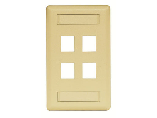 Bryant Plate Wall Flush 1-Gang 4-Port Ivory (IFP14EI)