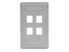 Bryant Plate Wall Flush 1-Gang 4-Port Gray (IFP14GY)