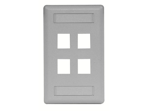 Bryant Plate Wall Flush 1-Gang 4-Port Gray (IFP14GY)