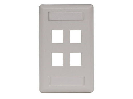 Bryant Plate Wall Flush 1-Gang 4-Port Office White (IFP14OW)