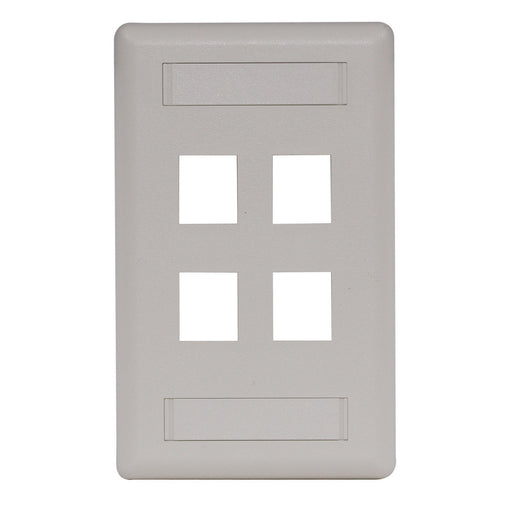 Bryant Plate Wall Flush 1-Gang 4-Port Office White (IFP14OW)