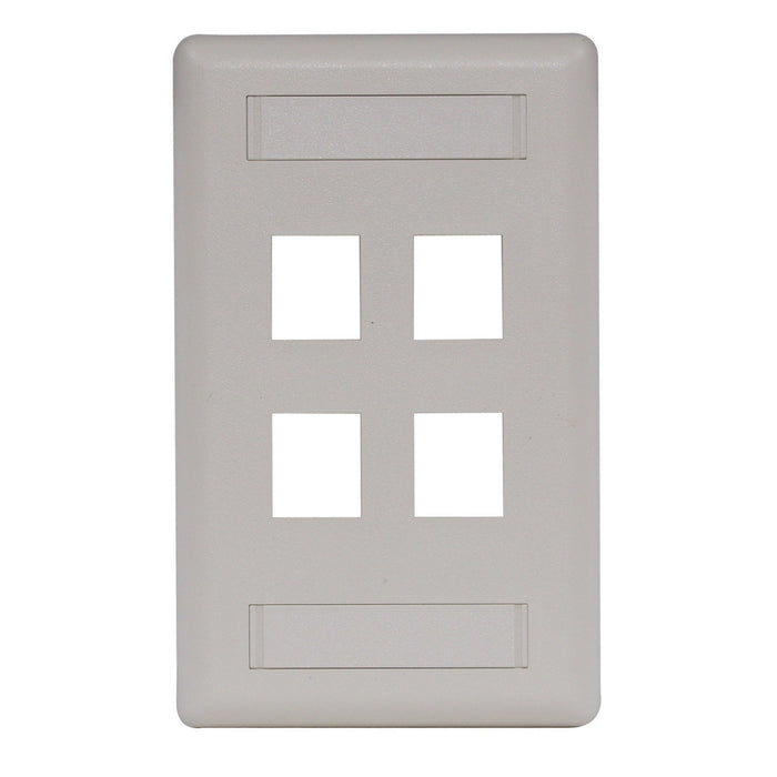 Bryant Plate Wall Flush 1-Gang 4-Port Office White (IFP14OW)