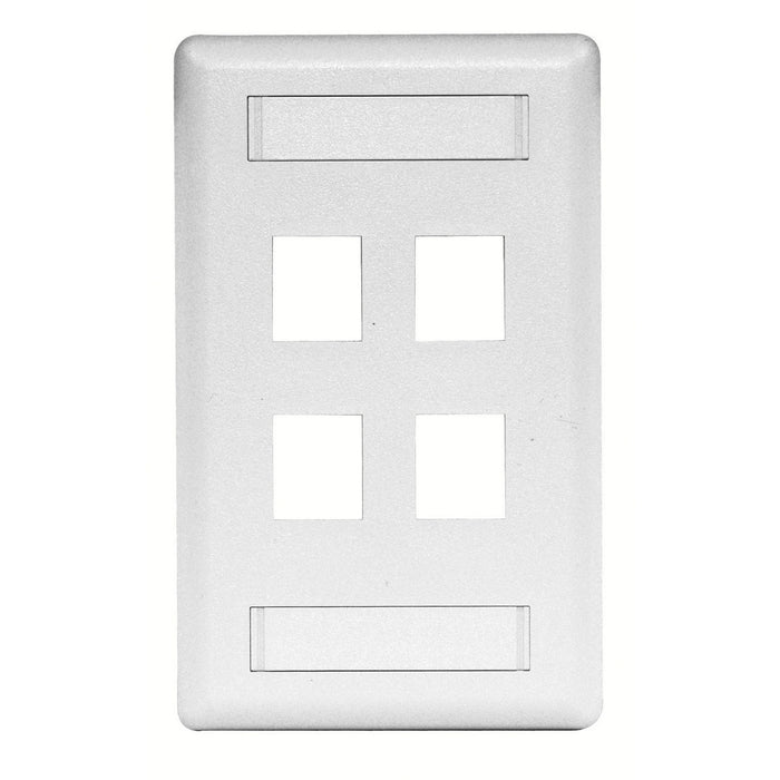 Bryant Plate Wall Flush 1-Gang 4-Port White (IFP14W)