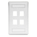 Bryant Plate Wall Flush 1-Gang 4-Port White (IFP14W)