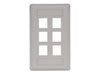 Bryant Plate Wall Flush 1-Gang 6-Port Office White (IFP16OW)