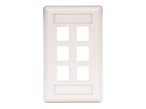 Bryant Plate Wall Flush 1-Gang 6-Port White (IFP16W)