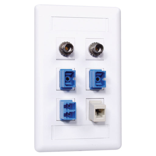 Bryant Plate Wall Flush 1-Gang 6-Port Office White (IFP16OW)
