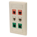 Bryant Plate Wall Flush 1-Gang 6-Port Office White (IFP16OW)