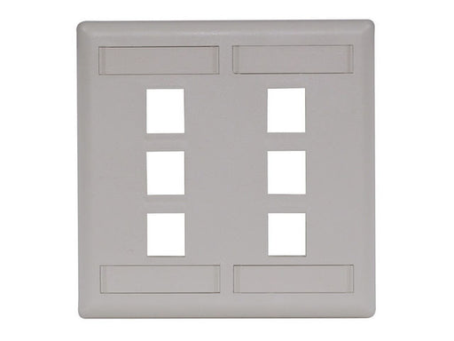 Bryant Plate Wall Flush 2-Gang 6-Port Office White (IFP26OW)