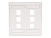 Bryant Plate Wall Flush 2-Gang 6-Port White (IFP26W)