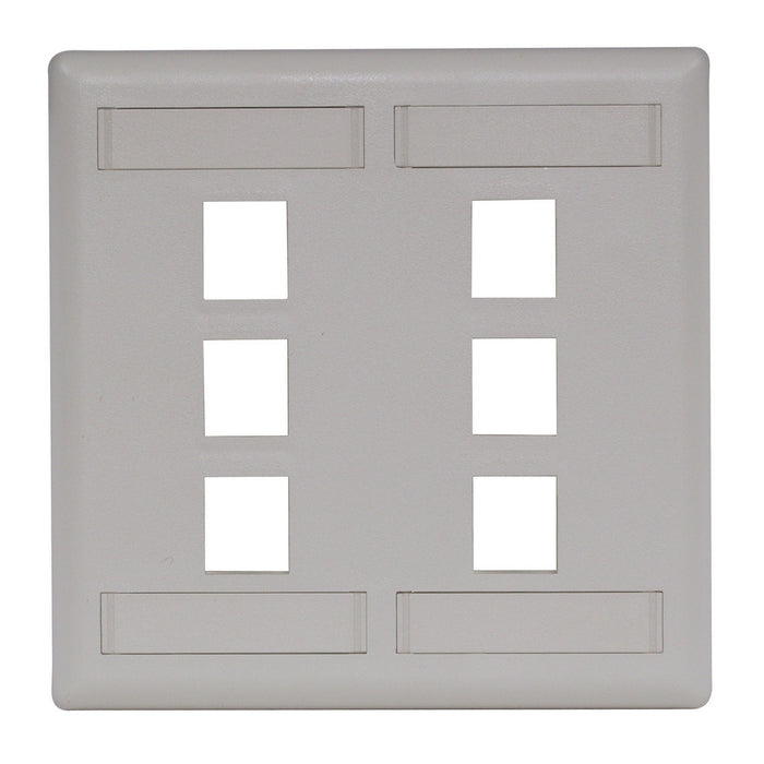 Bryant Plate Wall Flush 2-Gang 6-Port Office White (IFP26OW)