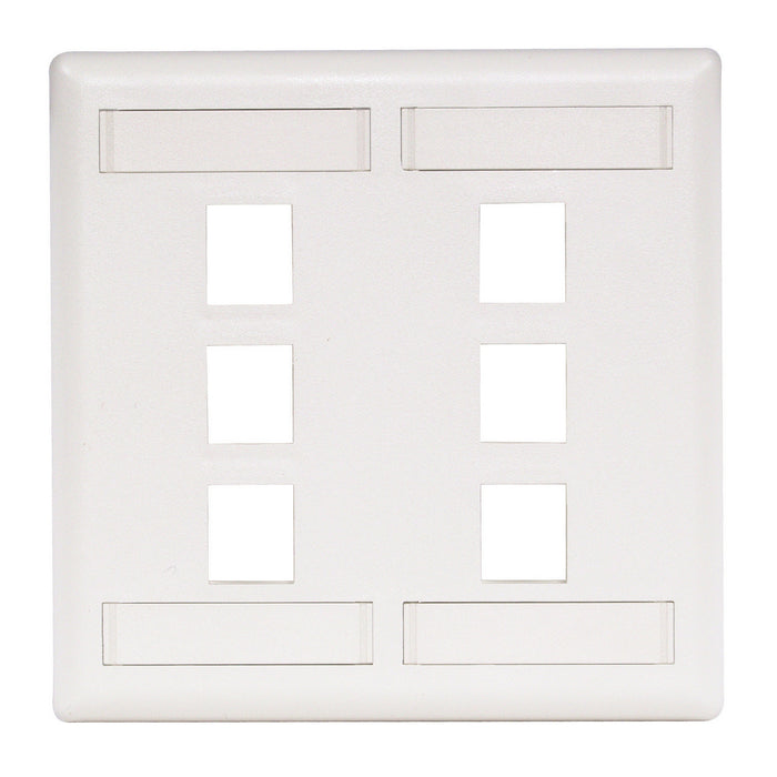 Bryant Plate Wall Flush 2-Gang 6-Port White (IFP26W)