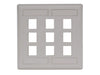 Bryant Plate Wall Flush 2-Gang 9-Port Office White (IFP29OW)