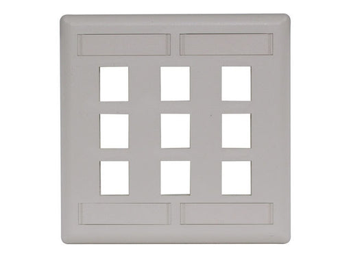 Bryant Plate Wall Flush 2-Gang 9-Port Office White (IFP29OW)