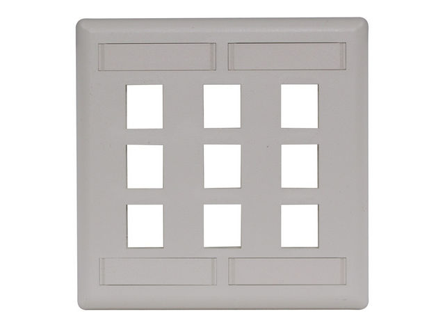 Bryant Plate Wall Flush 2-Gang 9-Port Office White (IFP29OW)