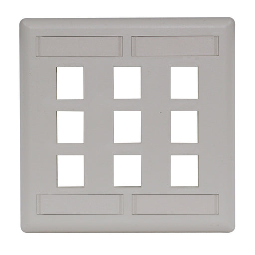 Bryant Plate Wall Flush 2-Gang 9-Port Office White (IFP29OW)