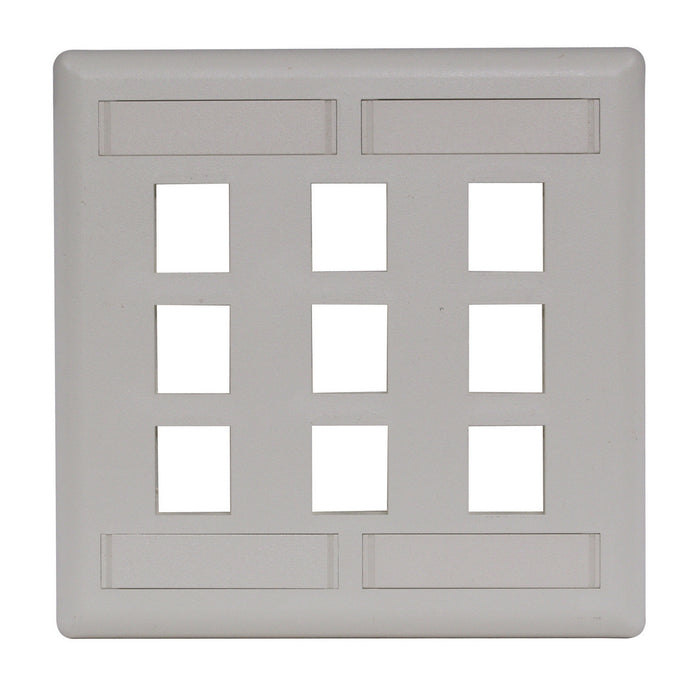 Bryant Plate Wall Flush 2-Gang 9-Port Office White (IFP29OW)