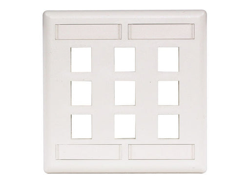 Bryant Plate Wall Flush 2-Gang 9-Port White (IFP29W)
