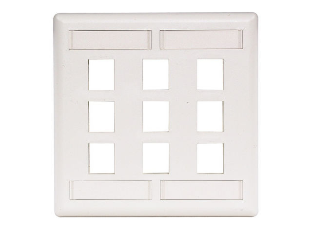 Bryant Plate Wall Flush 2-Gang 9-Port White (IFP29W)