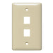 Bryant Plate Wall Label-Less 1-Gang 2-Port Ivory (NSP12I)