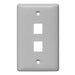 Bryant Plate Wall Label-Less 1-Gang 2-Port Gray (NSP12GY)