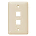 Bryant Plate Wall Label-Less 1-Gang 2-Port Light Almond (NSP12LA)
