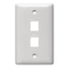 Bryant Plate Wall Label-Less 1-Gang 2-Port White (NSP12W)