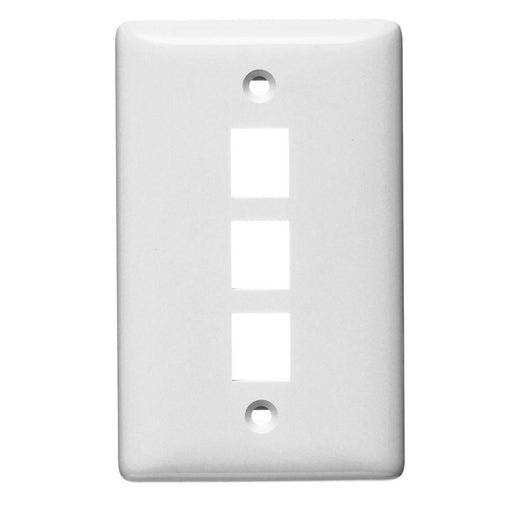 Bryant Plate Wall Label-Less 1-Gang 3-Port White (NSP13W)