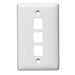 Bryant Plate Wall Label-Less 1-Gang 3-Port White (NSP13W)