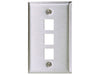 Bryant Plate Wall Stainless Steel 1-Gang 3-Port (SSF13)
