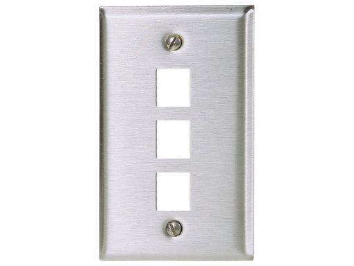 Bryant Plate Wall Stainless Steel 1-Gang 3-Port (SSF13)