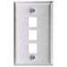 Bryant Plate Wall Stainless Steel 1-Gang 3-Port (SSF13)