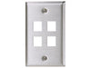 Bryant Plate Wall Stainless Steel 1-Gang 4-Port (SSF14)
