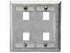 Bryant Plate Wall Stainless Steel 2-Gang 4-Port With Label Field Unloaded (SSFL24)