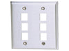 Bryant Plate Wall Stainless Steel 2-Gang 6-Port (SSF206)