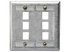 Bryant Plate Wall Stainless Steel 2-Gang 6-Port With Label Field Unloaded (SSFL26)