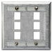 Bryant Plate Wall Stainless Steel 2-Gang 6-Port With Label Field Unloaded (SSFL26)