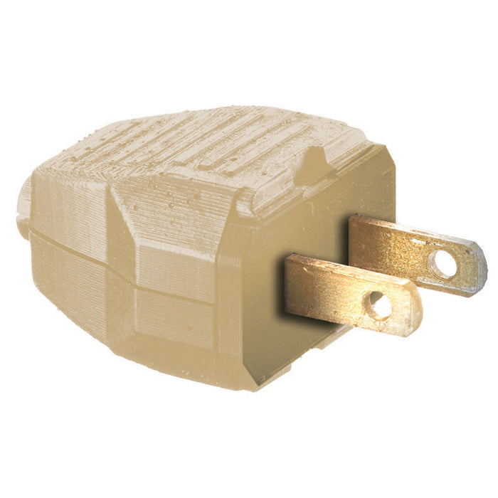 Bryant Plug 1-15P 15A 125V 2W Zip Cord Ivory (RP123I)