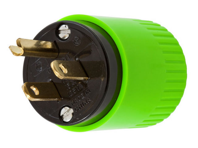 Bryant Plug 15A 125 5-15P Hi-Vis Green (5156HVG)