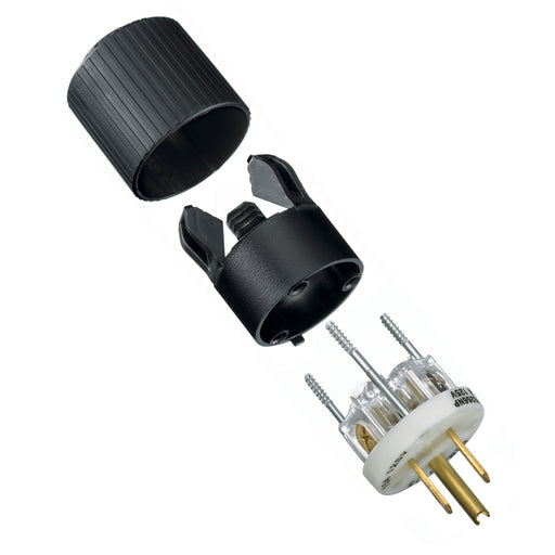 Bryant Industrial Grade 15A 125V 2-Pole 3-Wire Ground 5-15P Black Plug (BRY5266NP)