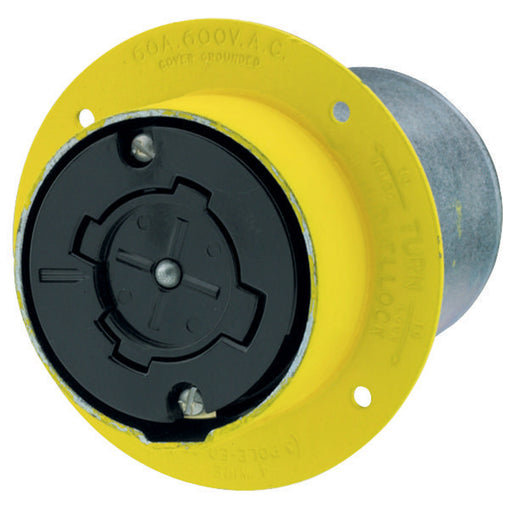 Bryant Power Interrupting Flanged-Receptacle 3P4W 60A 600V (26421)