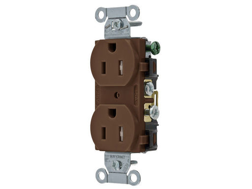 Bryant Receptacle Straight Blade Com Tamper-Resistant 15A 125V 5-15 Brown (CBRS15TR)