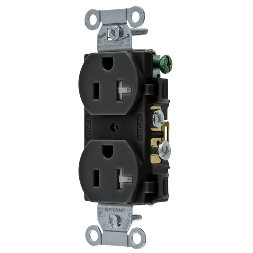 Bryant Receptacle Straight Blade Com Tamper-Resistant 20A 125V 5-20 Black (CBRS20BLKTR)