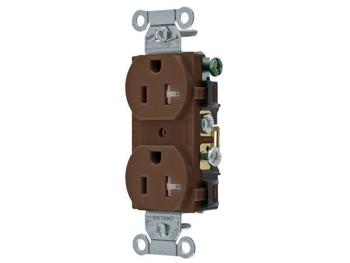 Bryant Receptacle Straight Blade Commercial Tamper-Resistant 20A 125V 5-20 Brown (CBRS20TR)