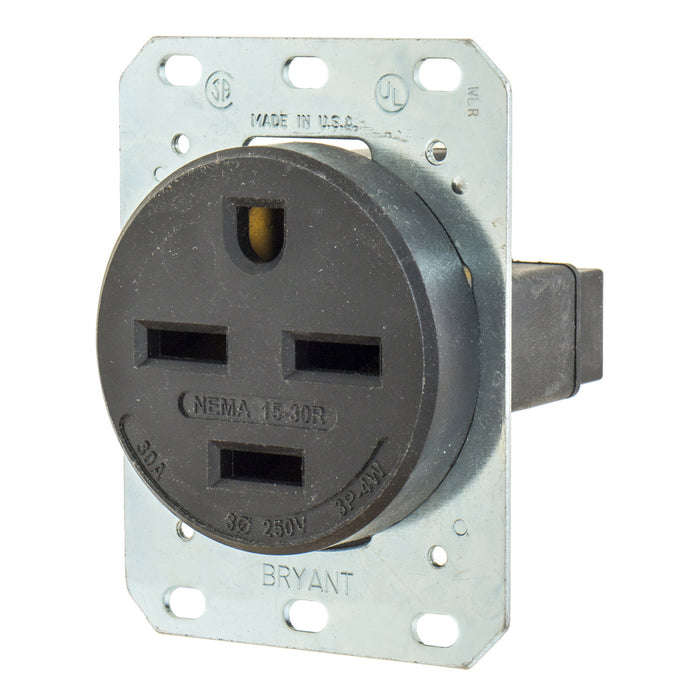 Bryant Receptacle 30A 3PH 250V 15-30R Black (8430FR)