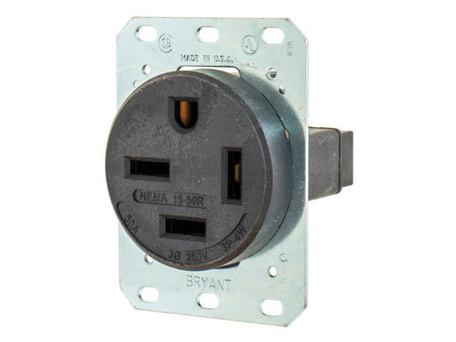 Bryant Receptacle 50A 3PH 250V 15-50R Black (8450FR)