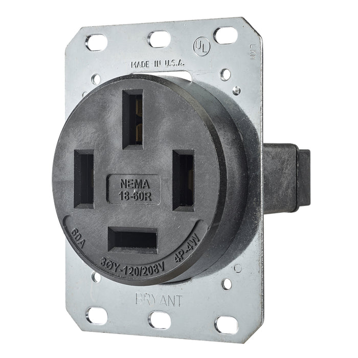 Bryant Receptacle 60A 3PH 120/208V 18-60R Black (8360FR)