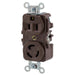 Bryant Receptacle Combination 15A 125V Straight Blade/Locking Brown (4792DR)