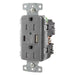 Bryant Receptacle Duplex 15A 125V 5A 5V USB Port AC Gray (USBB15AC5GY)